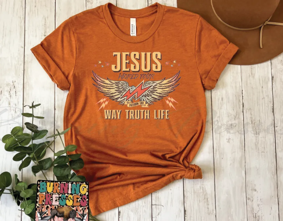 1183 Jesus World Tour Yellow DTF/Sublimation Transfer