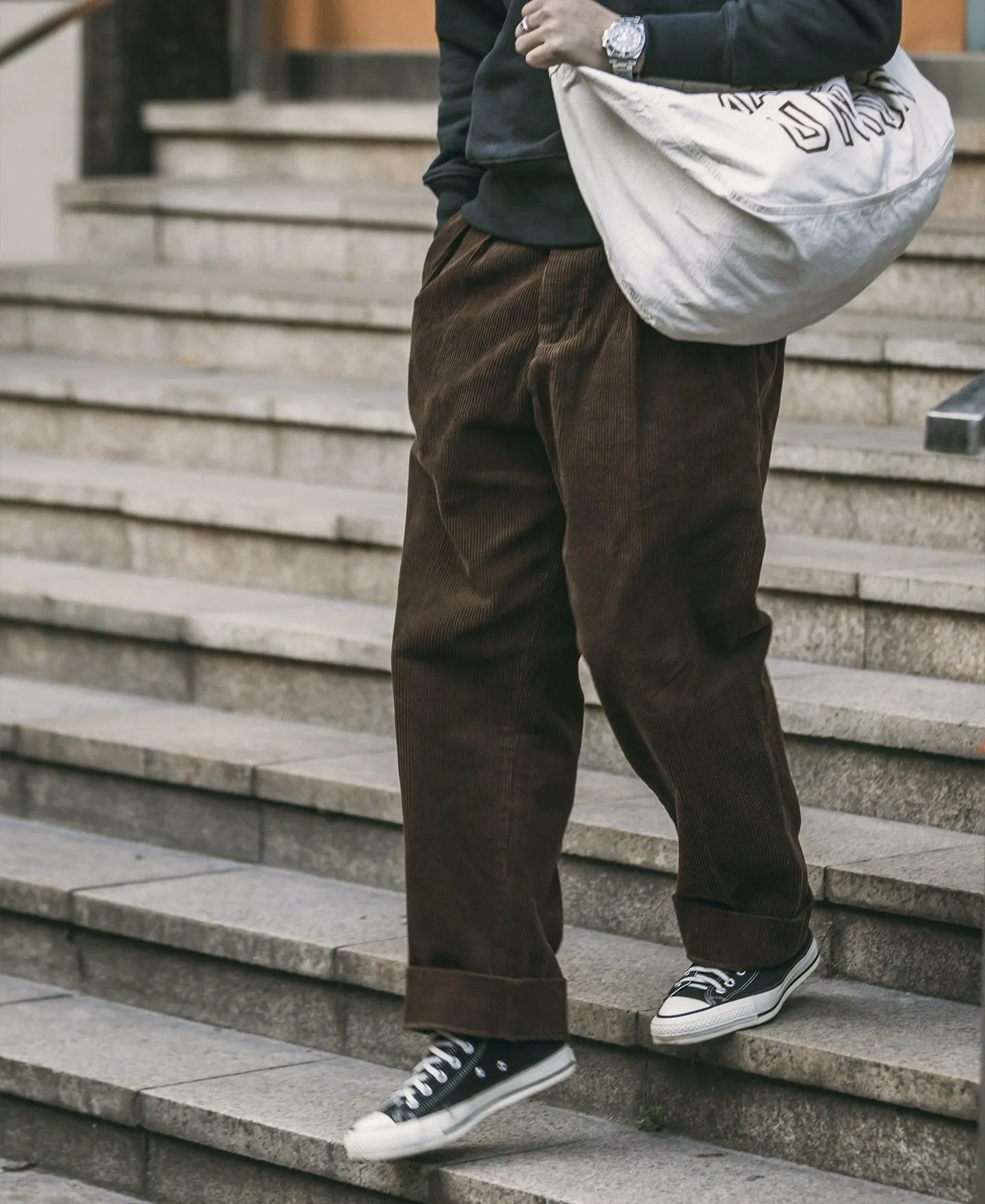 12.5 oz 8 Wale Corduroy Trousers - Brown