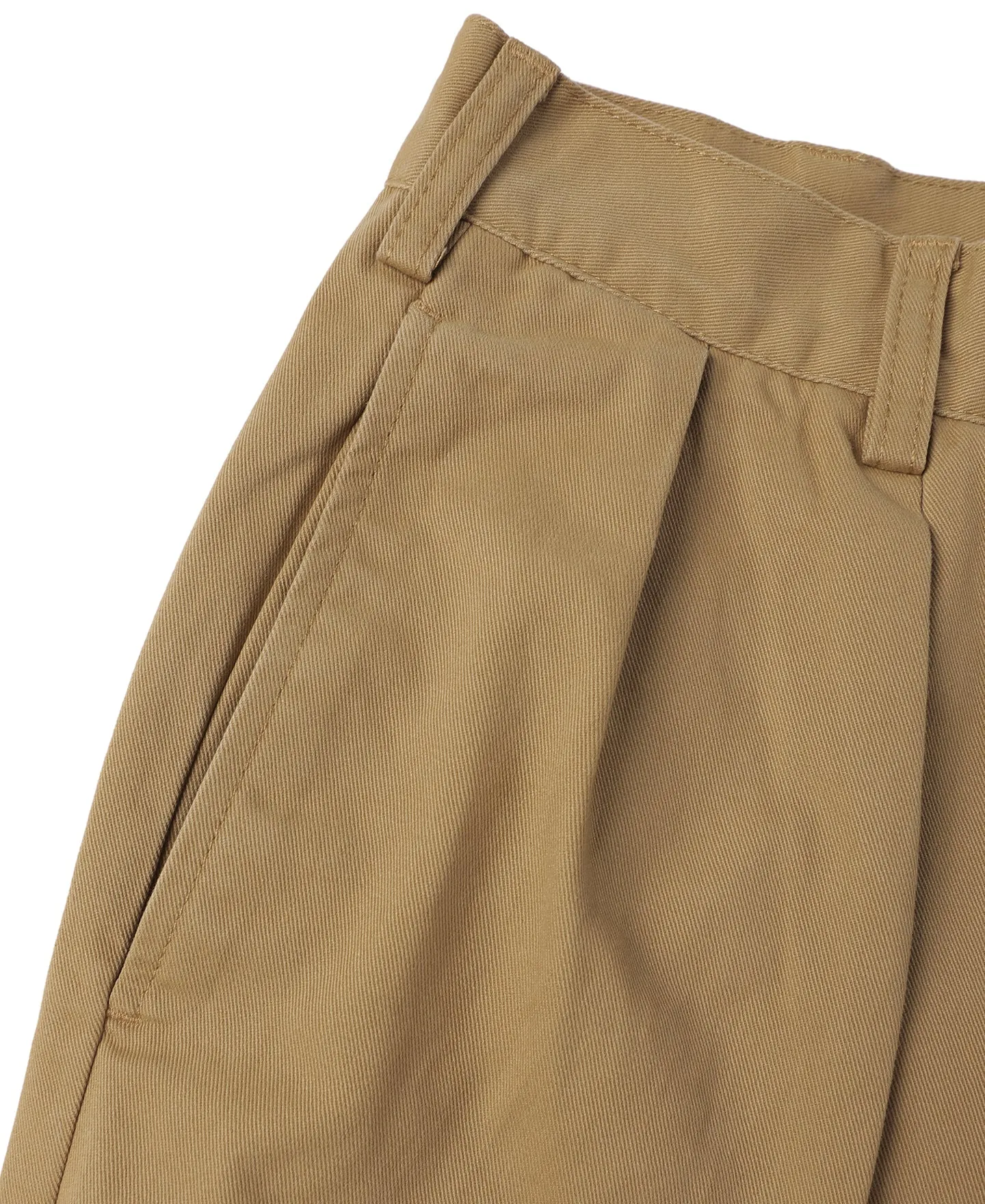 1930s IVY Style Double Pleated Chino Trousers - Yellow