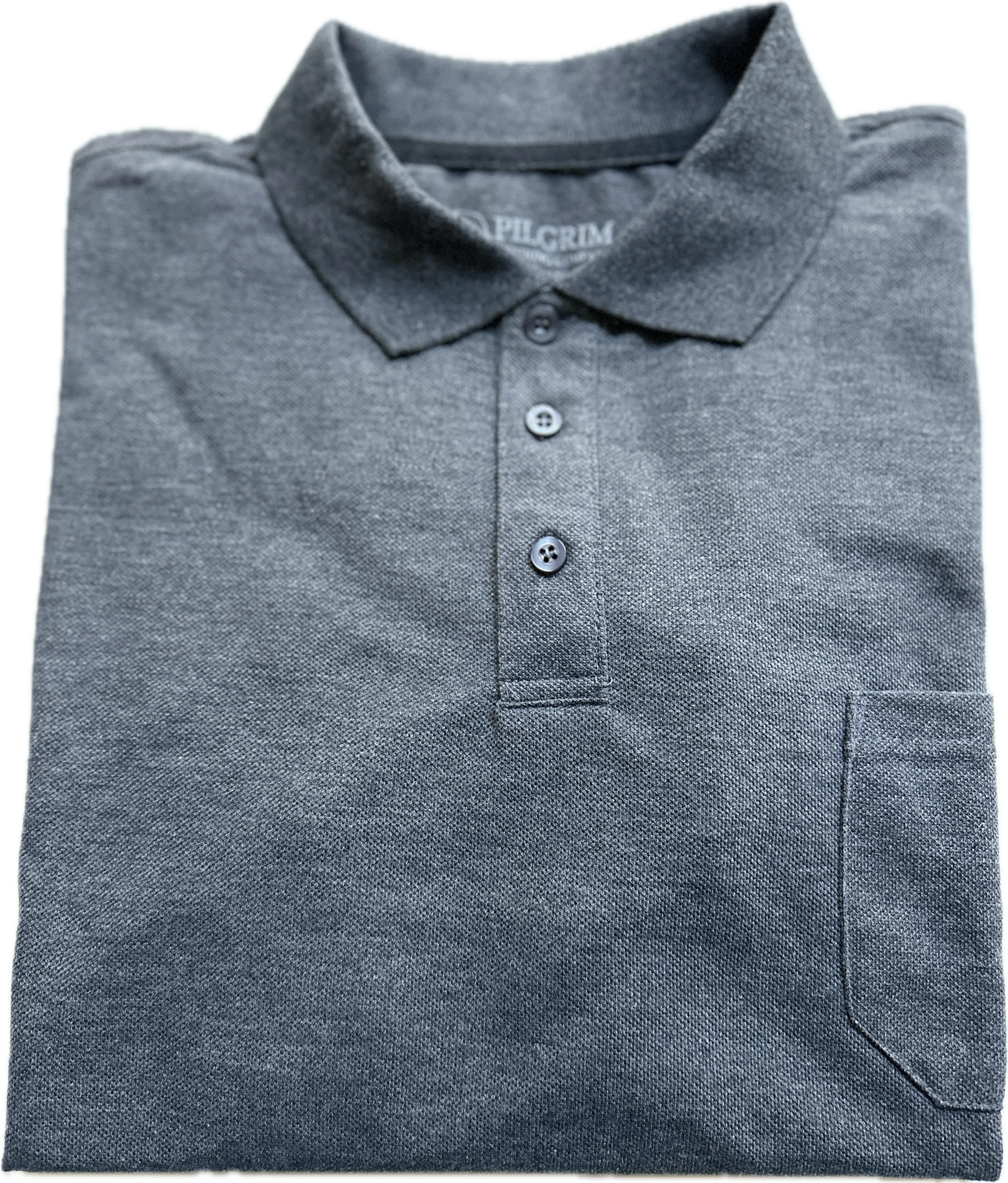 3 button Polo - Char Marle