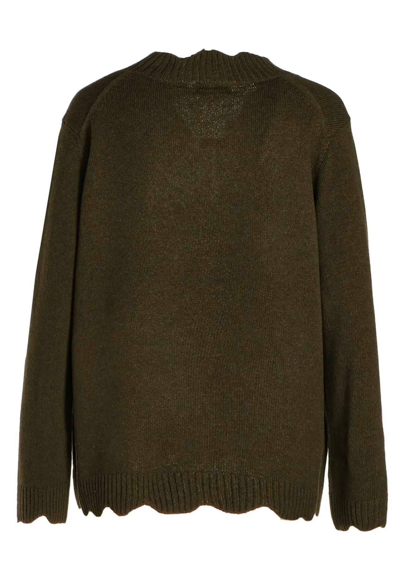 7G RIB V NECK KNIT