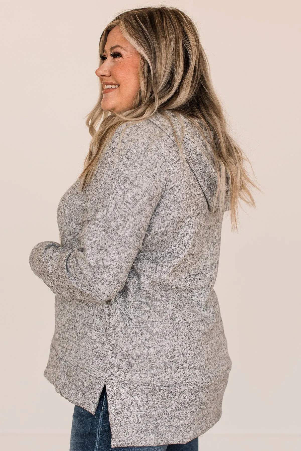 Heather Grey Beautiful Day Hooded Top