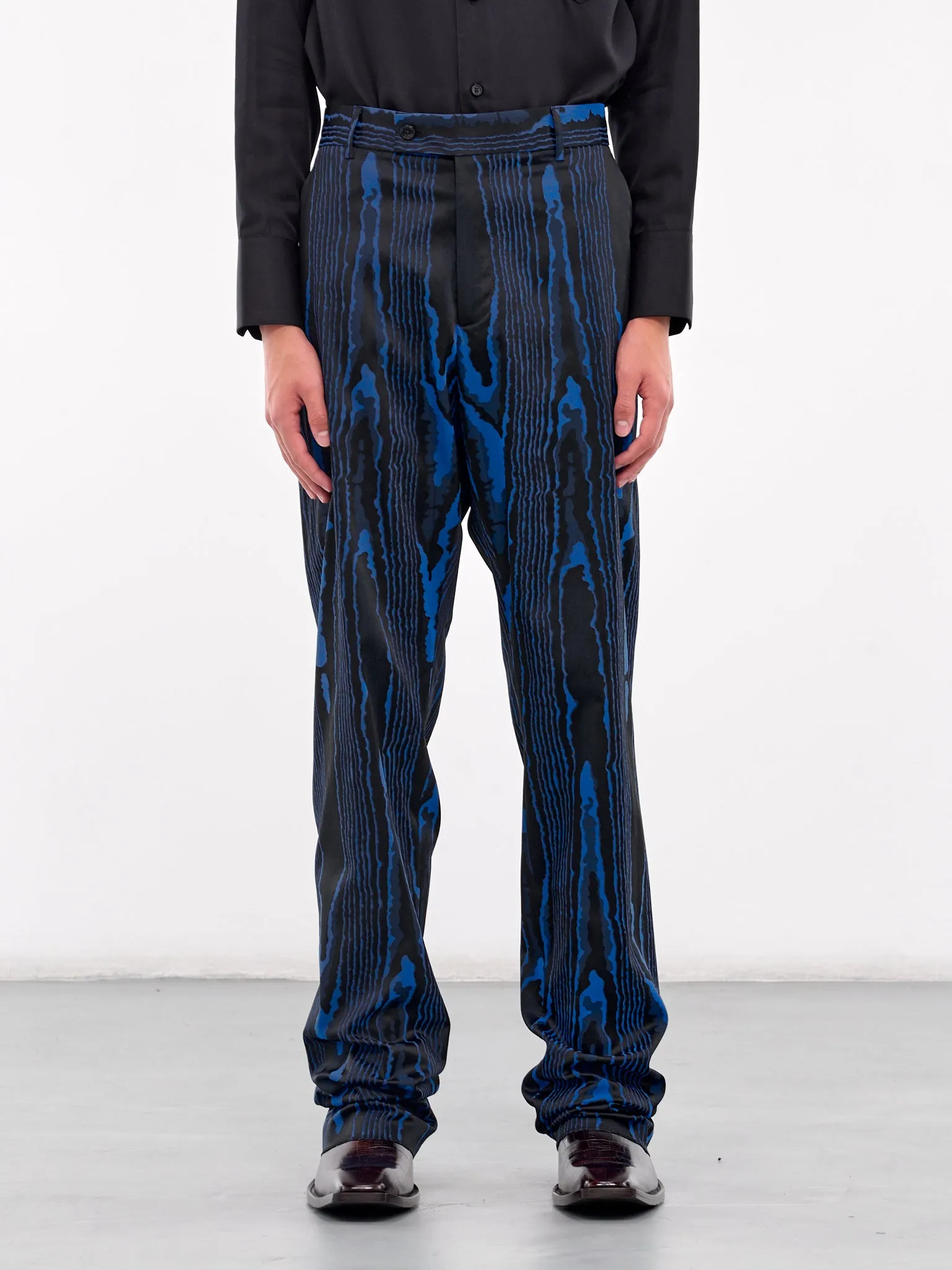 Abstract Trousers (303WT01506-BLUE-BLACK)