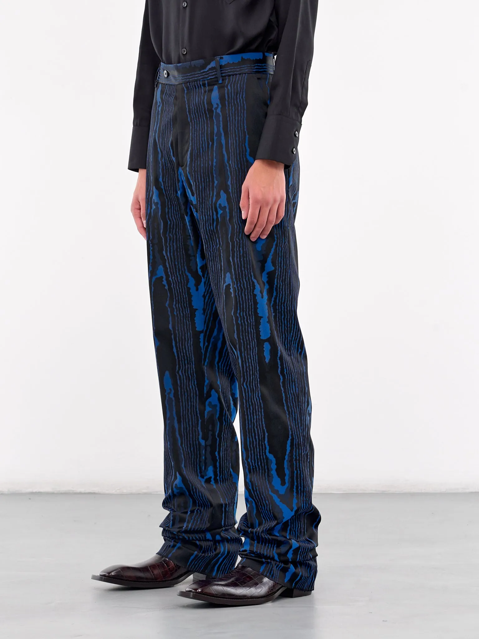 Abstract Trousers (303WT01506-BLUE-BLACK)