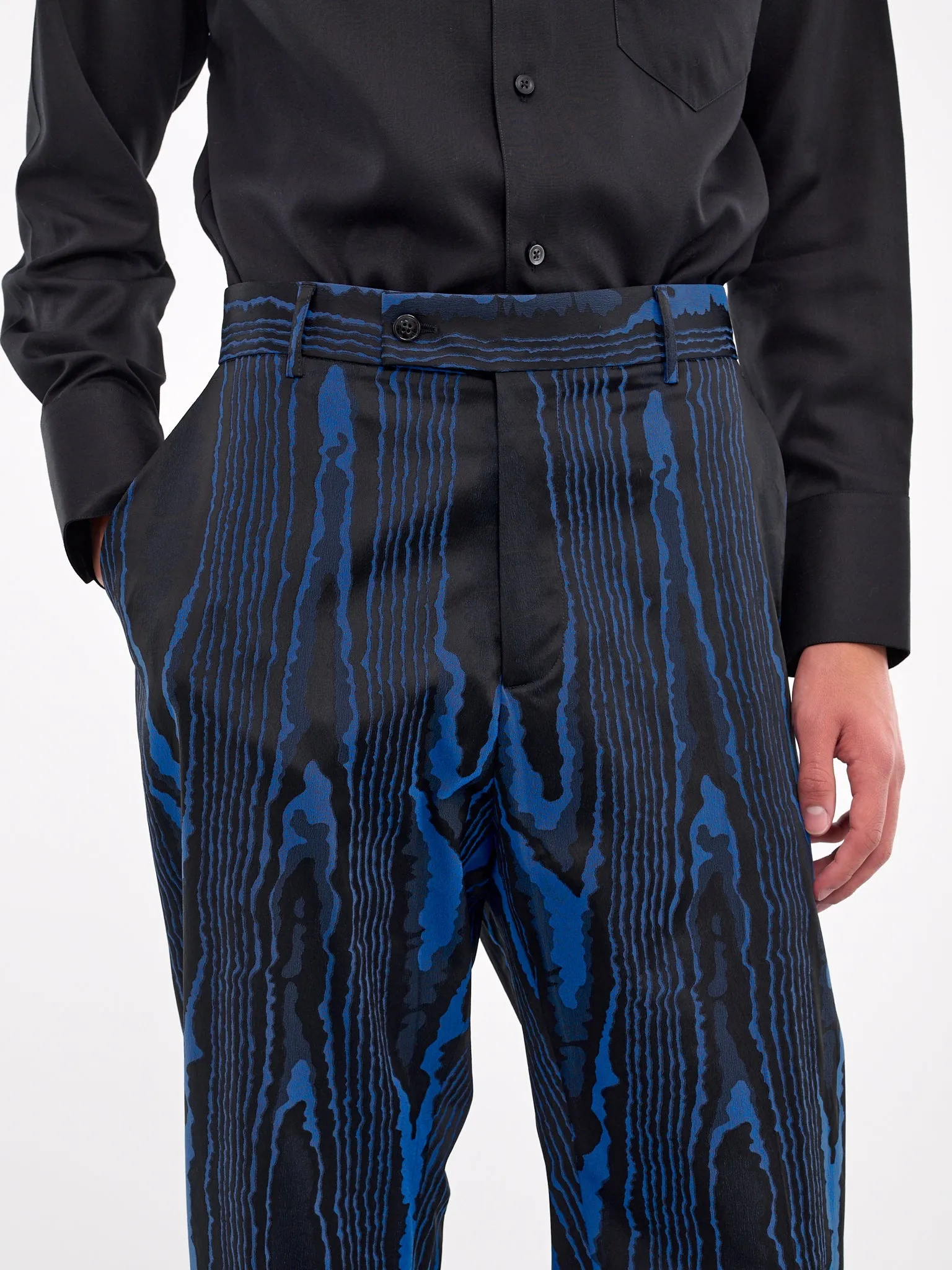 Abstract Trousers (303WT01506-BLUE-BLACK)