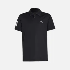 Adidas Kids Boys Polo T-shirt, Black, Club 3 Stripes, 10-16 Years