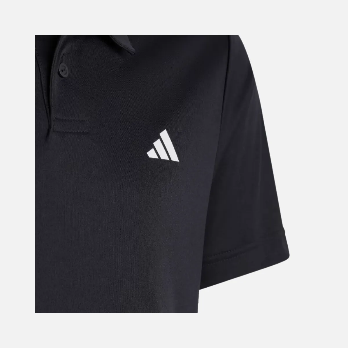 Adidas Kids Boys Polo T-shirt, Black, Club 3 Stripes, 10-16 Years