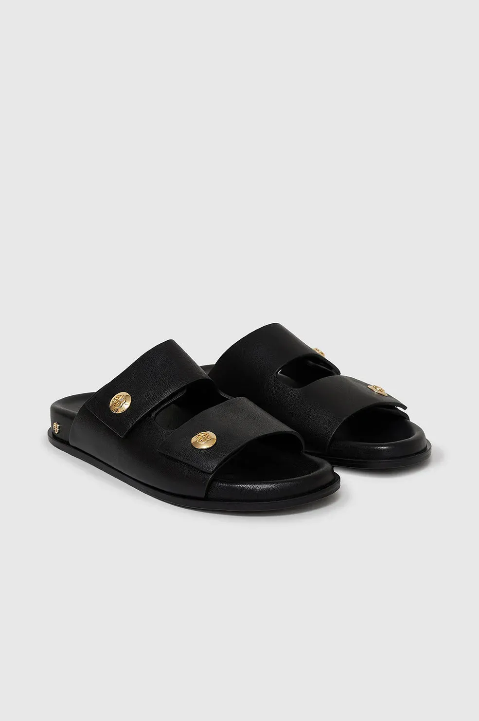 Anine Bing Ella Slides - Black