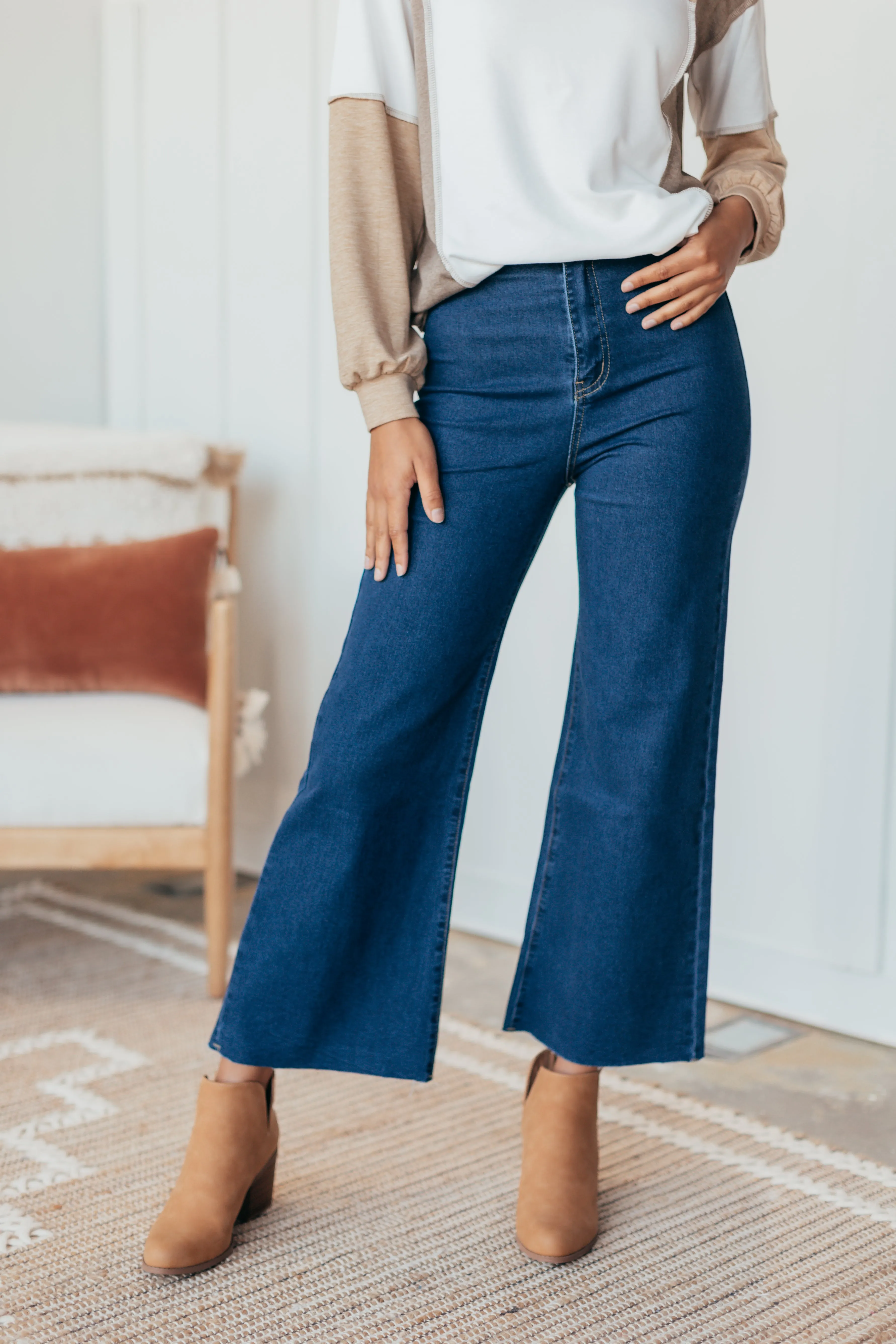 Annie High Rise Wide Leg Jeans in 10 Color Options