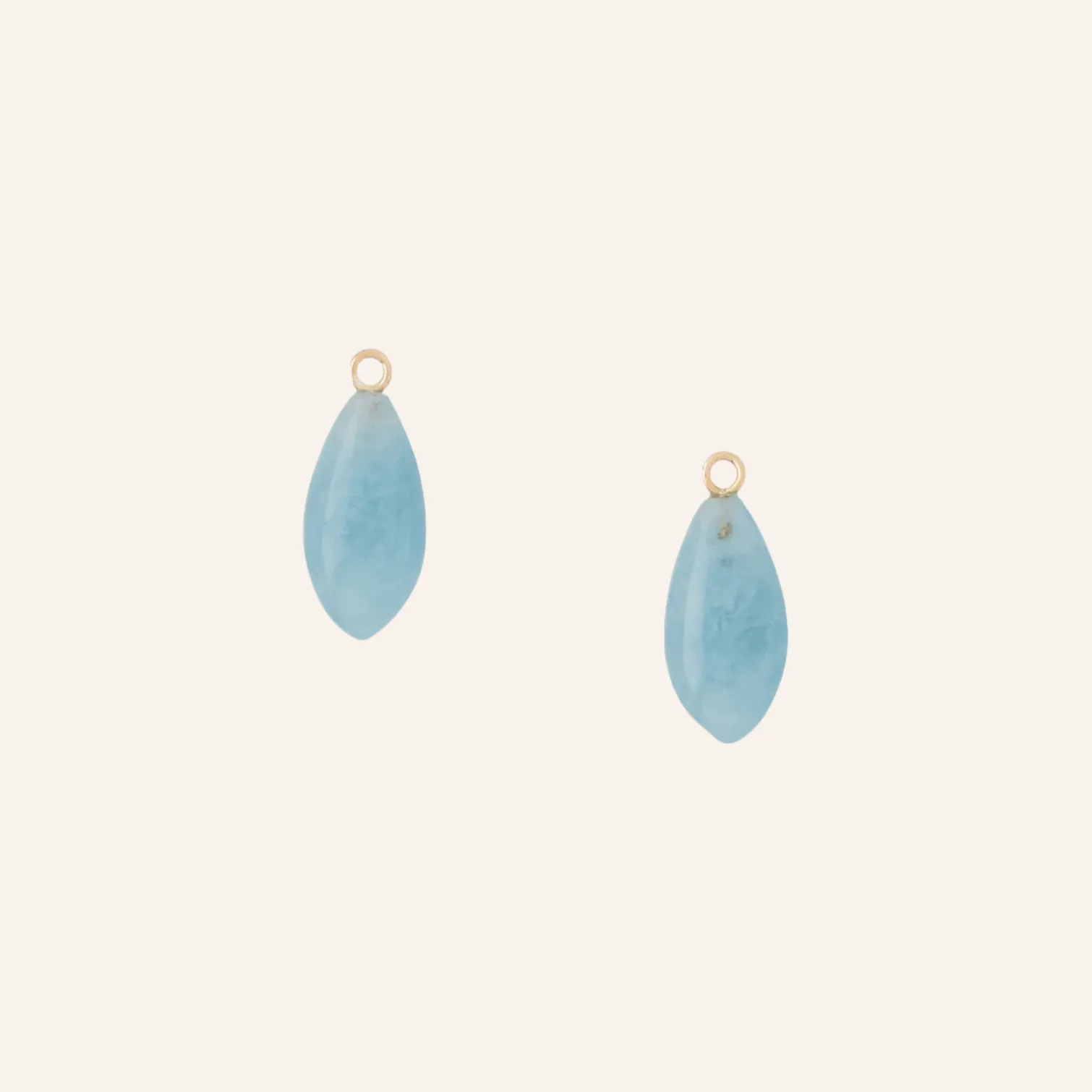 Flat Teardrop Aquamarine 20mm Earring Drops