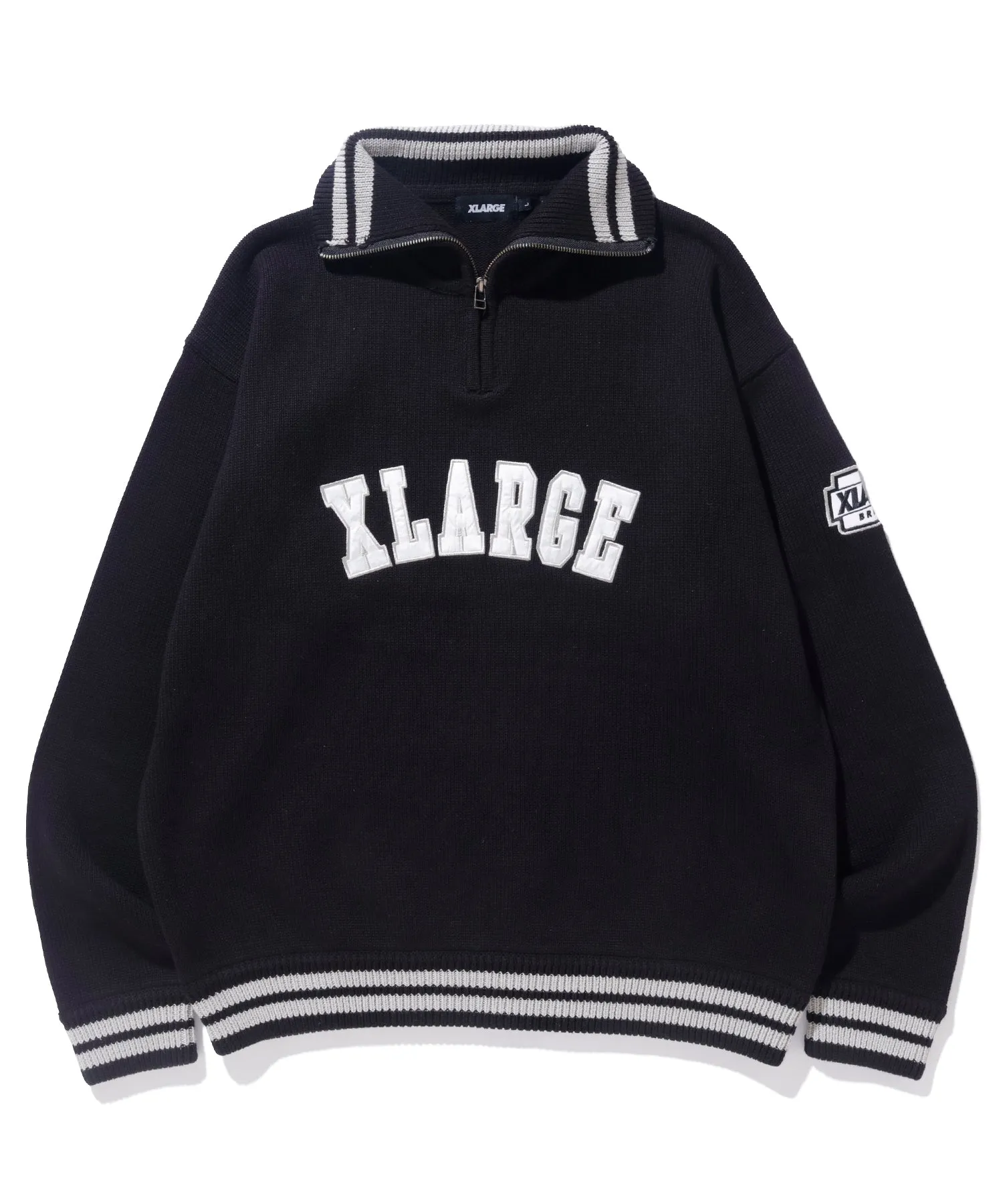 ARCH LOGO HALF ZIP PULLOVER KNIT