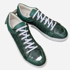 Ascot Sneakers - Green Crocodile