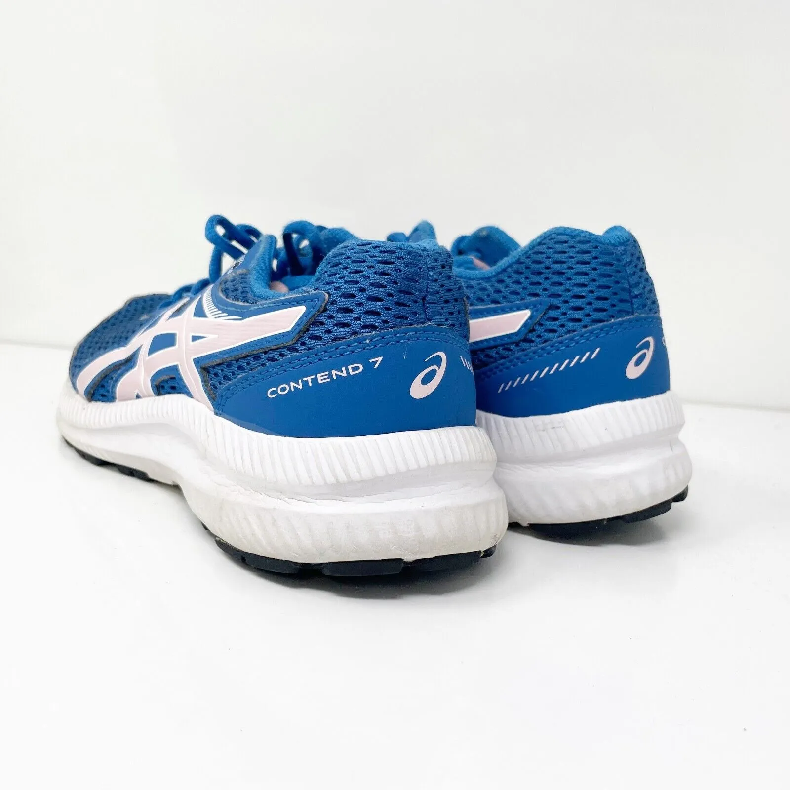 Asics Boys Contend 7 1014A192 Blue Running Shoes Sneakers Size 5