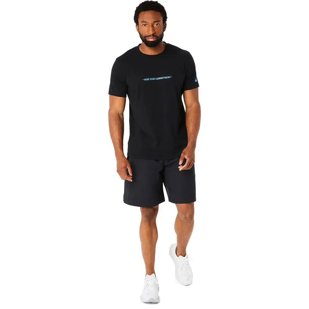 Men's Performance Black Knit Short Sleeve Top