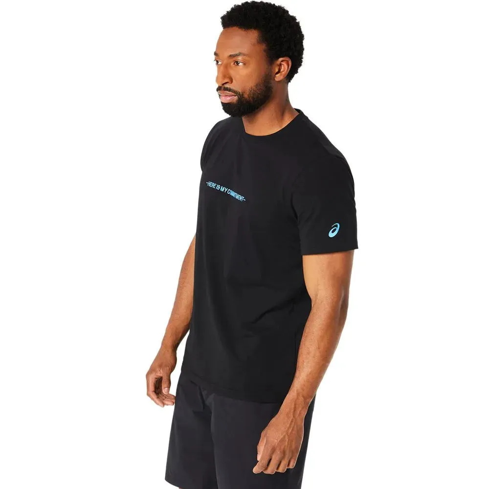 Men's Performance Black Knit Short Sleeve Top