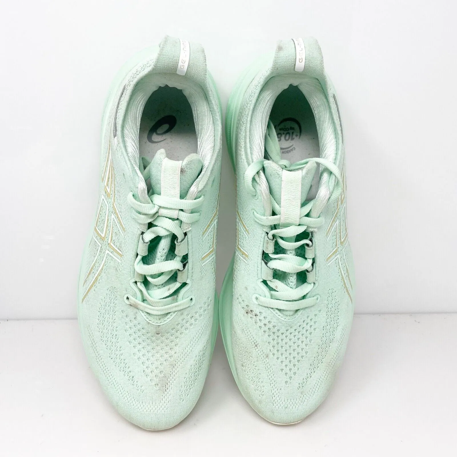 Asics Womens Gel Nimbus 26 1012B601 Green Running Shoes Sneakers Size 7.5