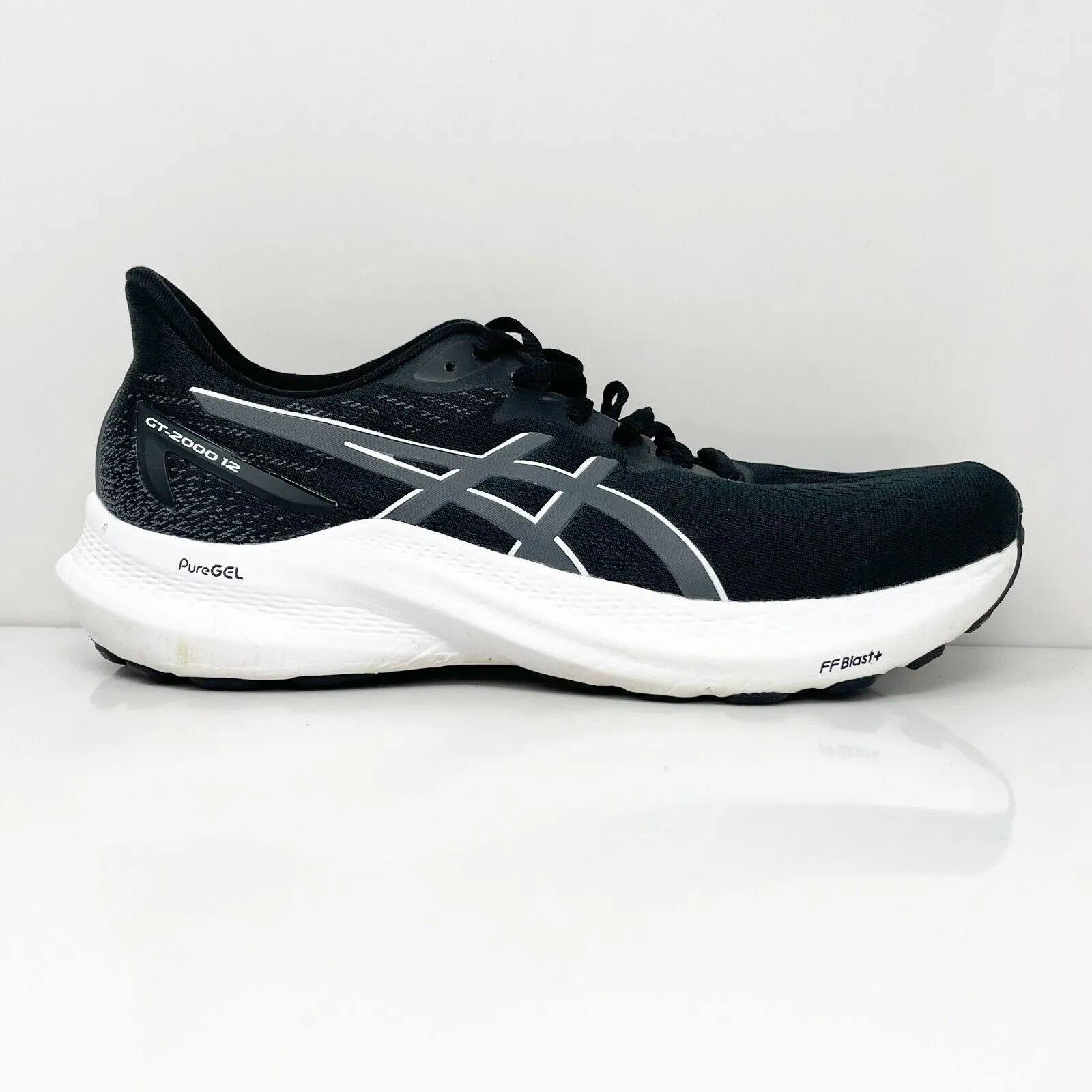 Asics Womens GT 2000 12 1012B504 Black Running Shoes Sneakers Size 9.5 W