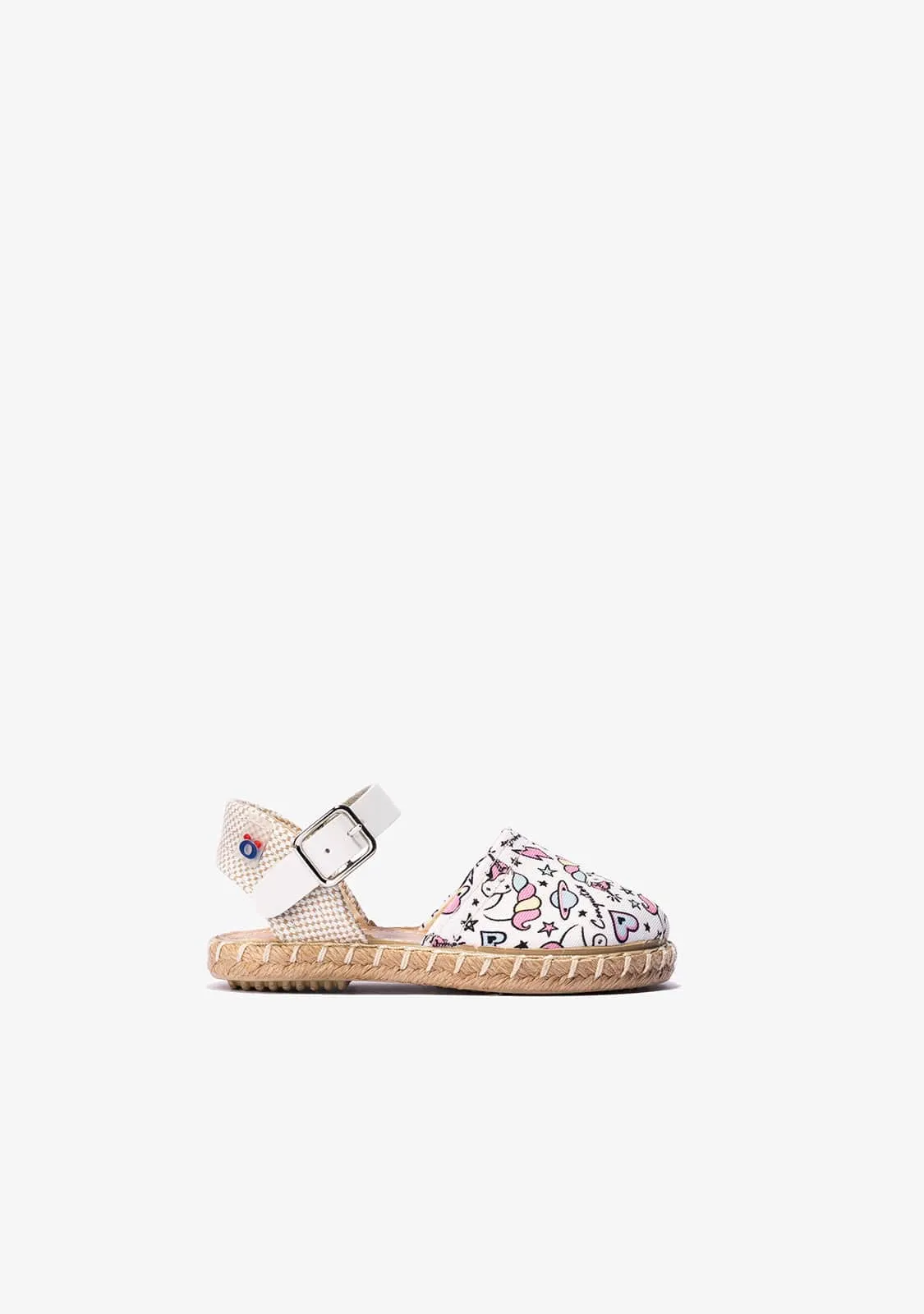 Baby's White Unicorn Espadrilles