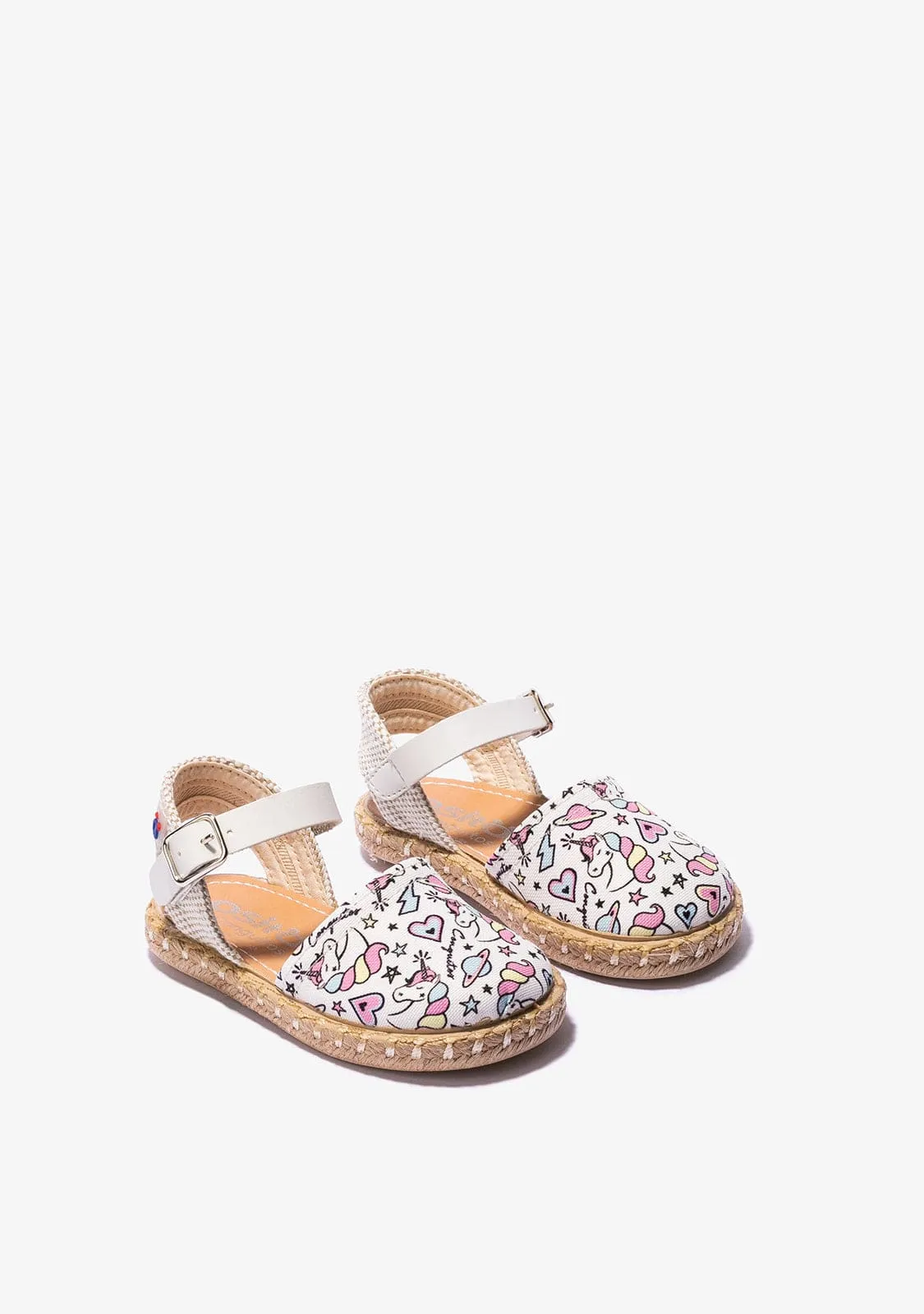 Baby's White Unicorn Espadrilles