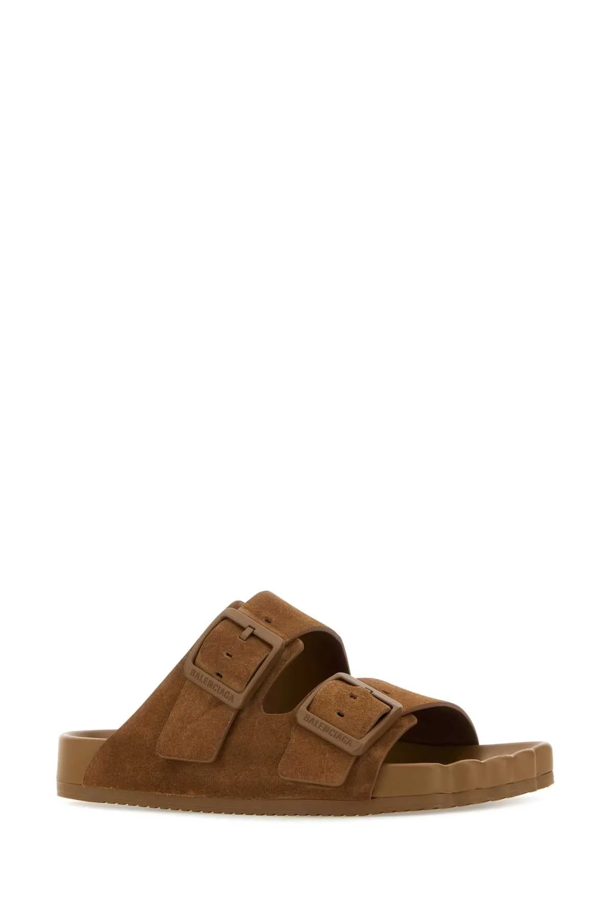 Balenciaga Camel Suede Sunday Slippers