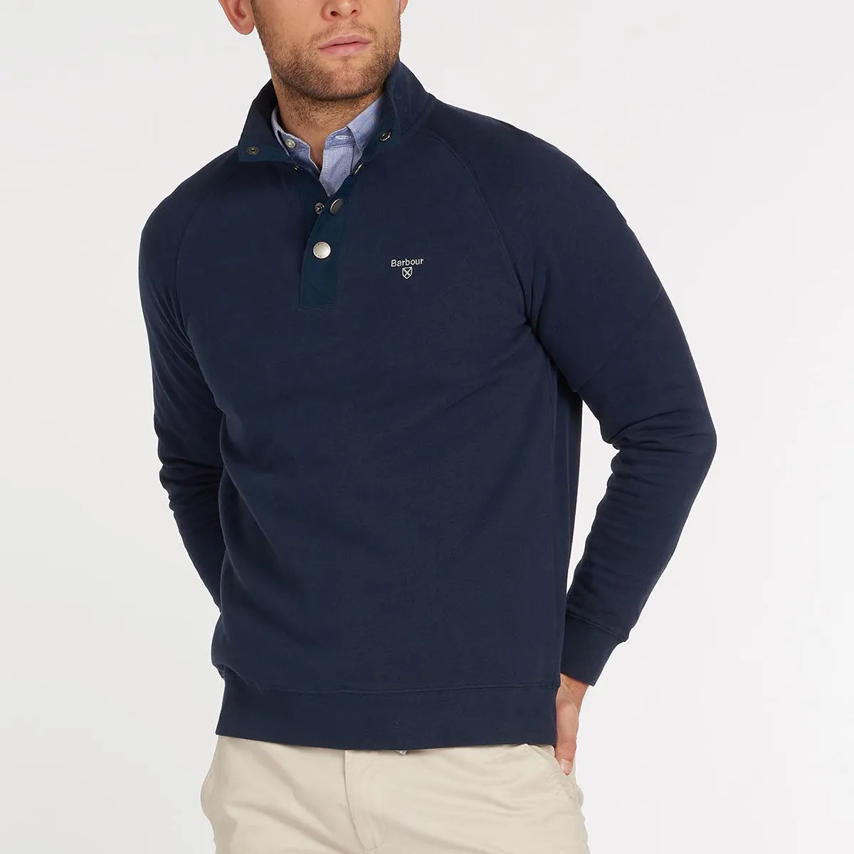 Barbour navy half snap sweatshirt - Buy now at (store name).