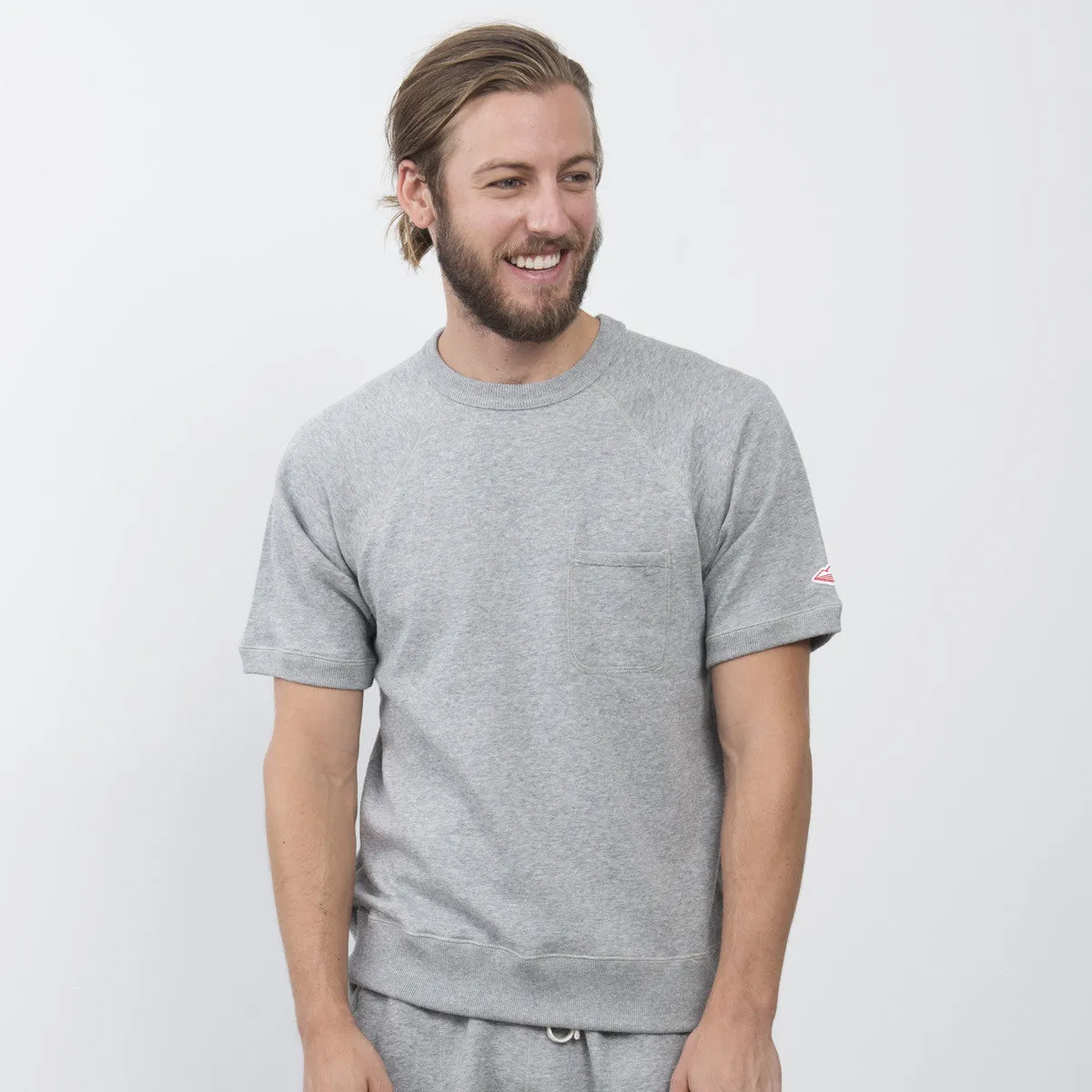 Battenwear Short-sleeve Reach-Up Sweatshirt Grey - Shop Now!