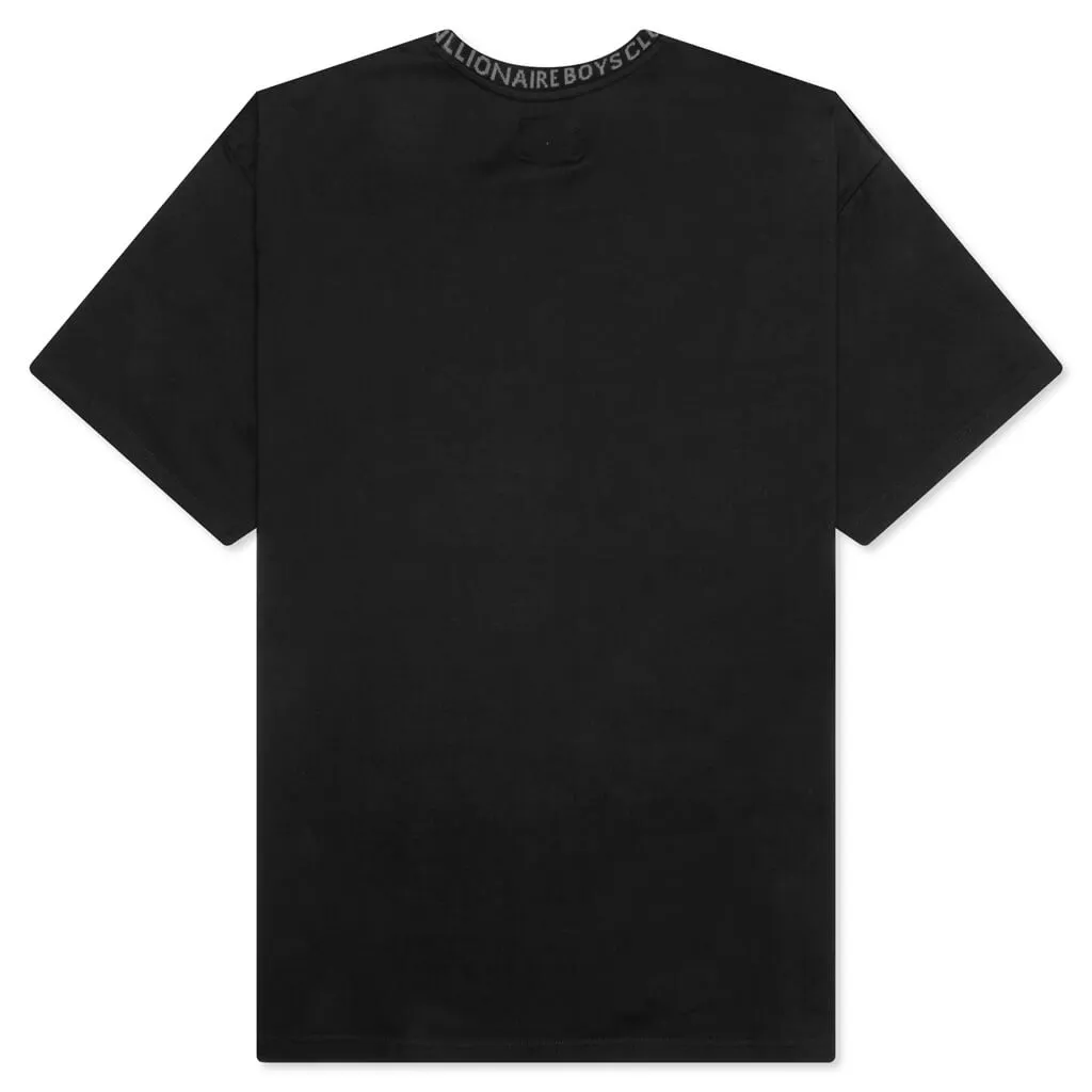 Black BB Wrapped Short Sleeve Knit