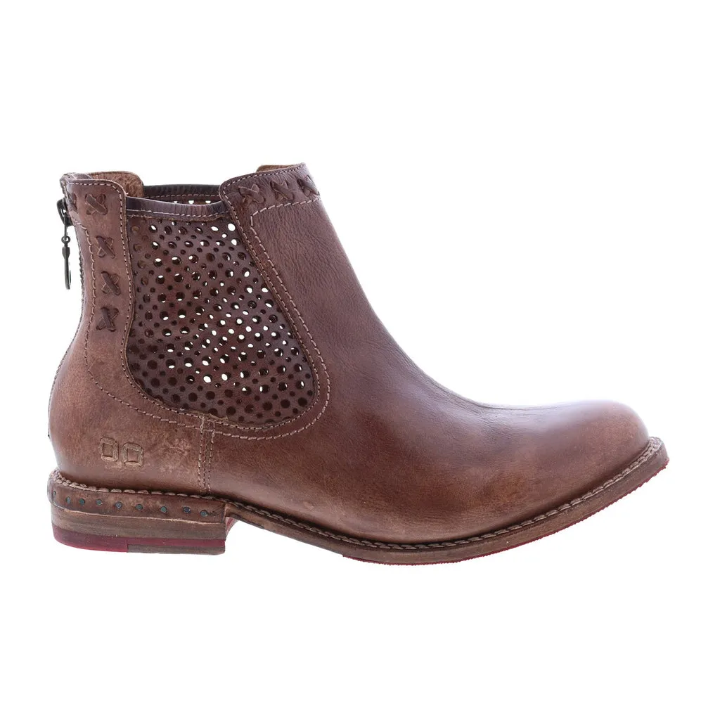 Bed Stu Baylene Women's Brown Leather Zipper Chukka Boots