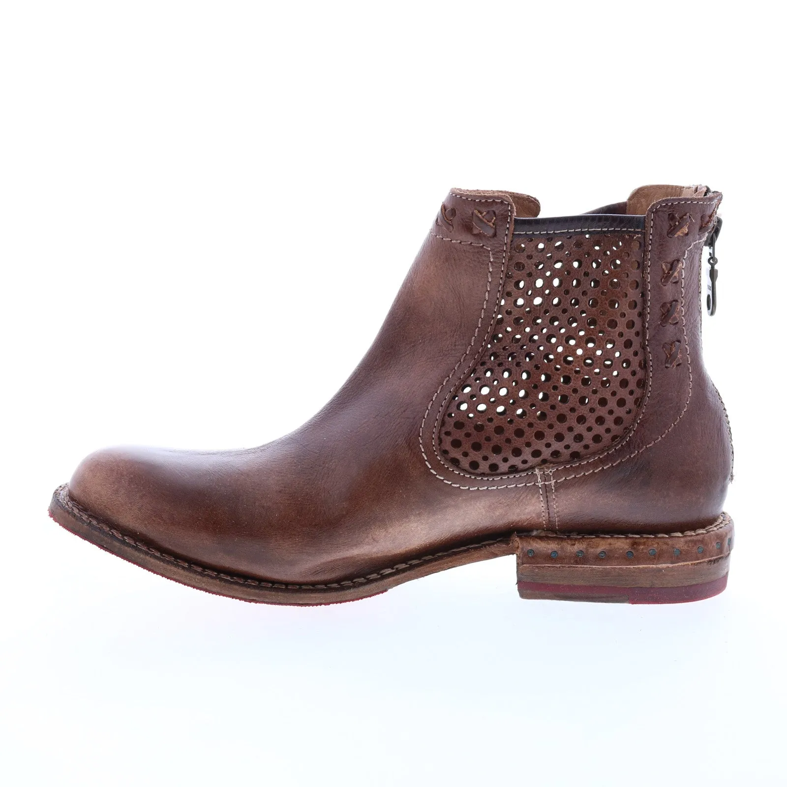 Bed Stu Baylene Women's Brown Leather Zipper Chukka Boots