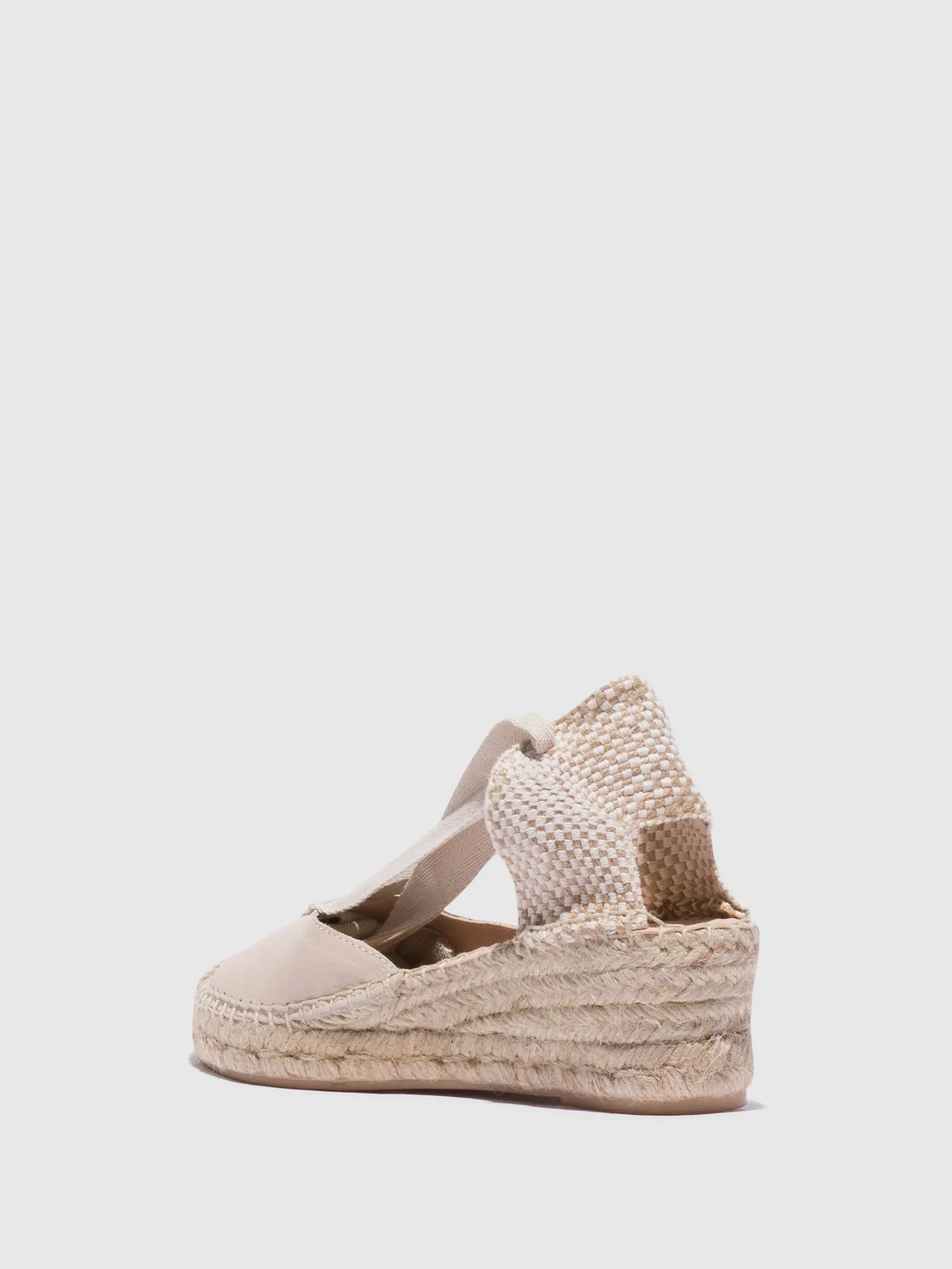 Beige Wedge Espadrilles