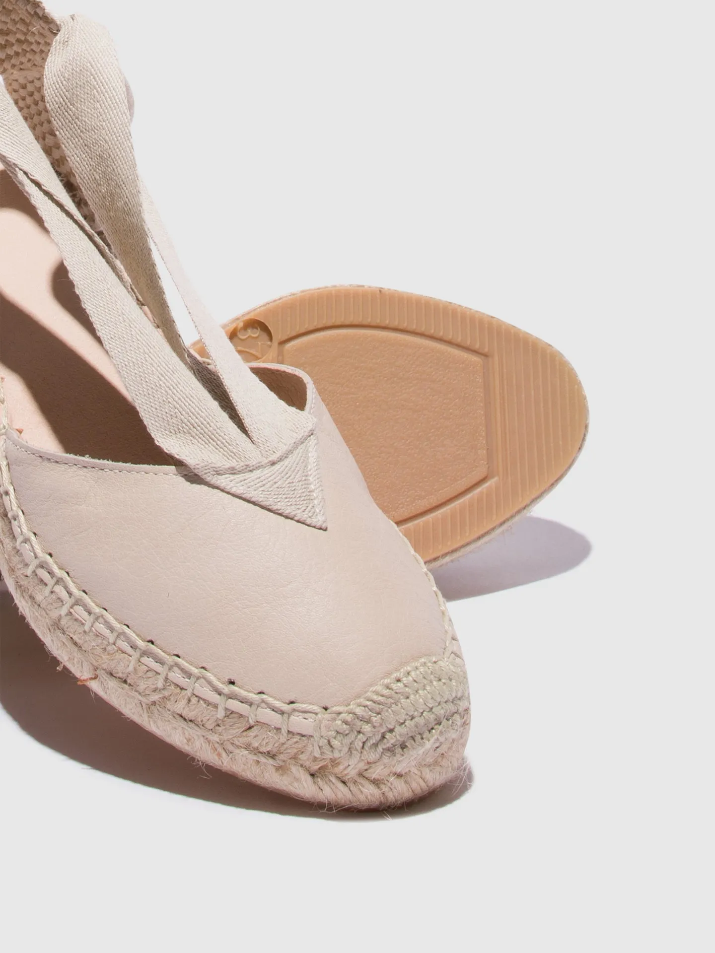 Beige Wedge Espadrilles