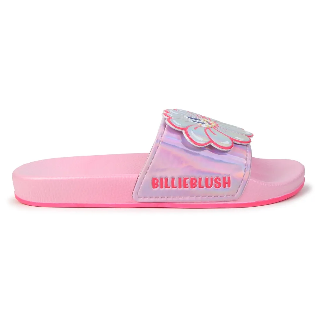 Billieblush White Aqua Slides