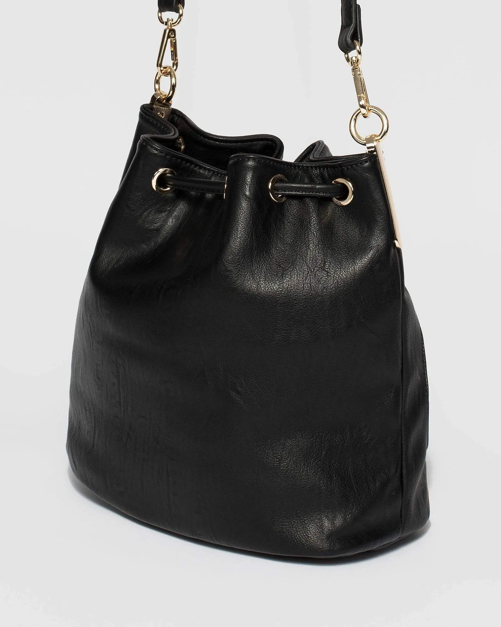 Black And Gold Giselle Bucket Bag