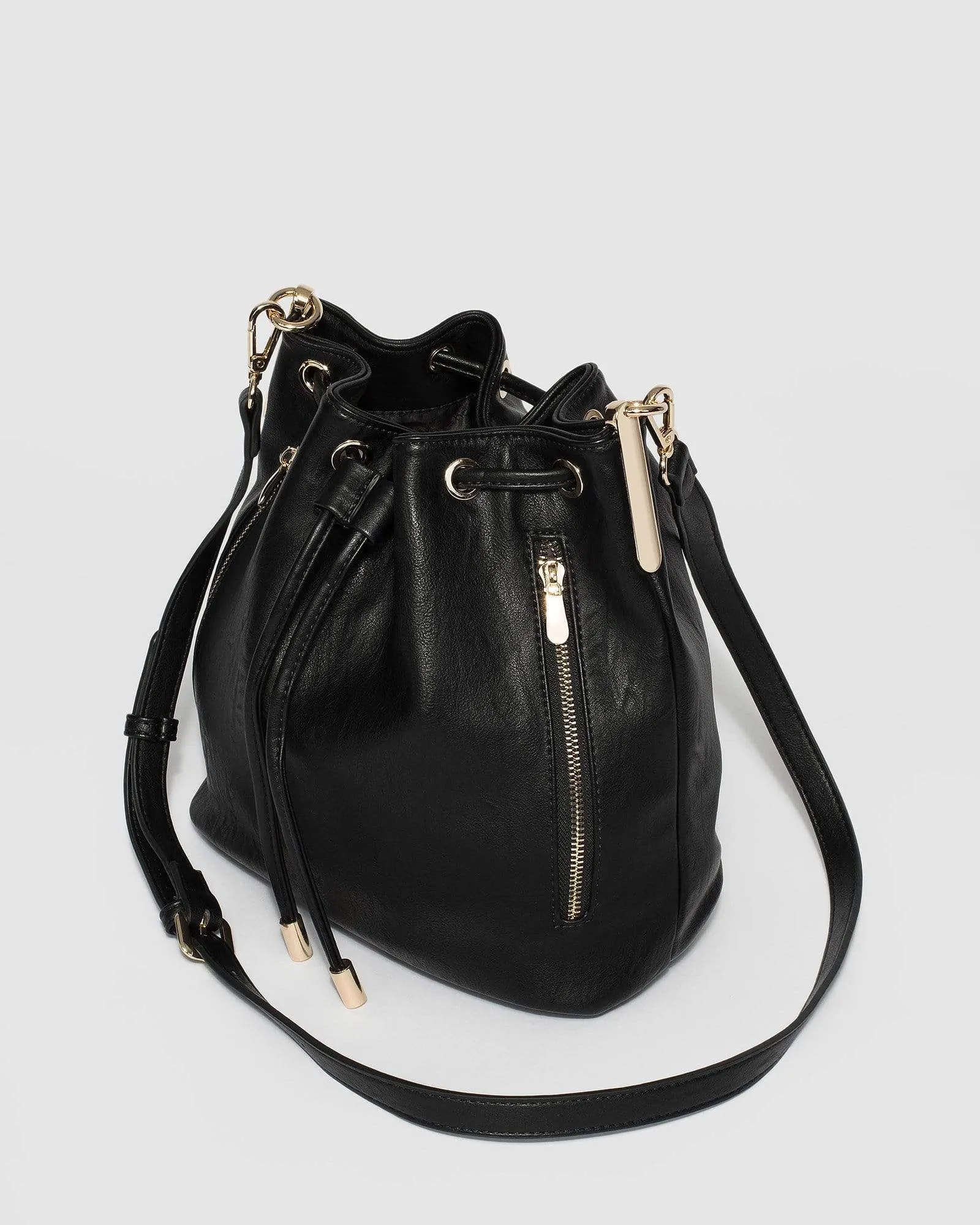 Black And Gold Giselle Bucket Bag