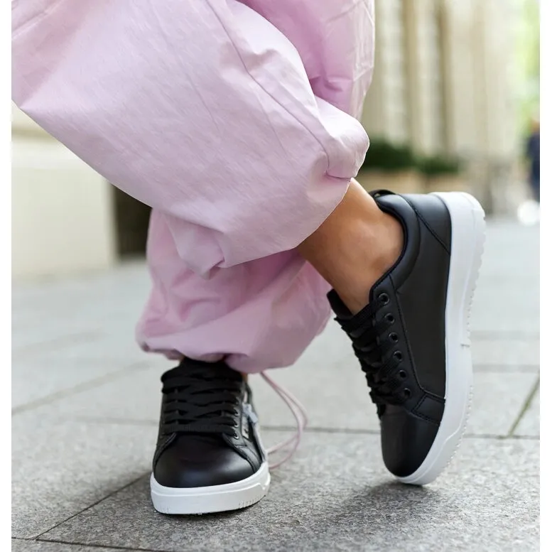 Black Brecht eco leather sneakers