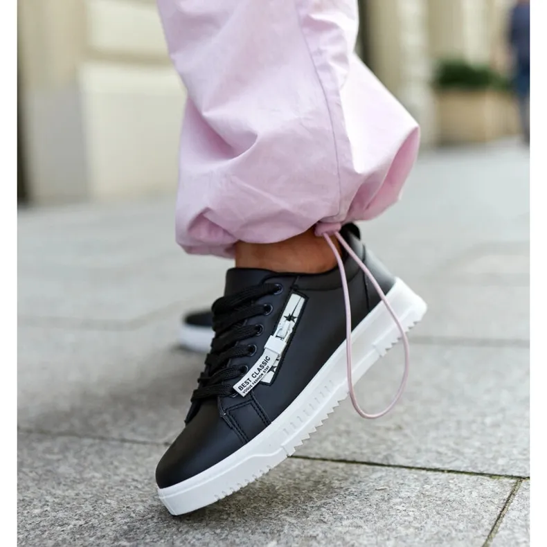 Black Brecht eco leather sneakers