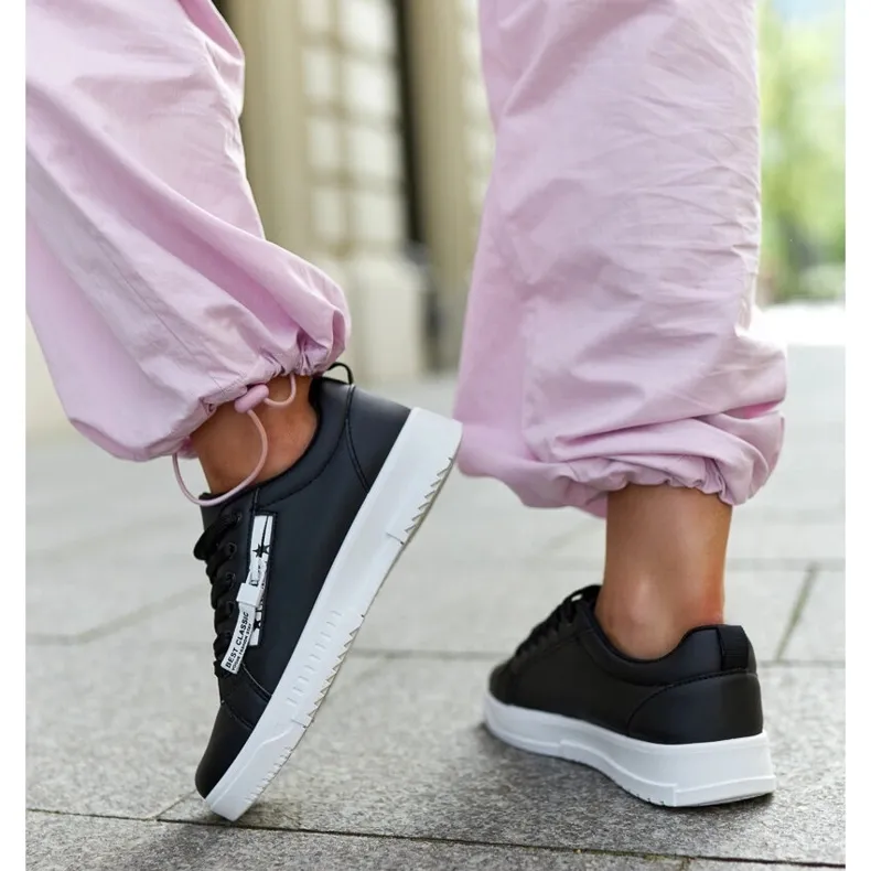 Black Brecht eco leather sneakers