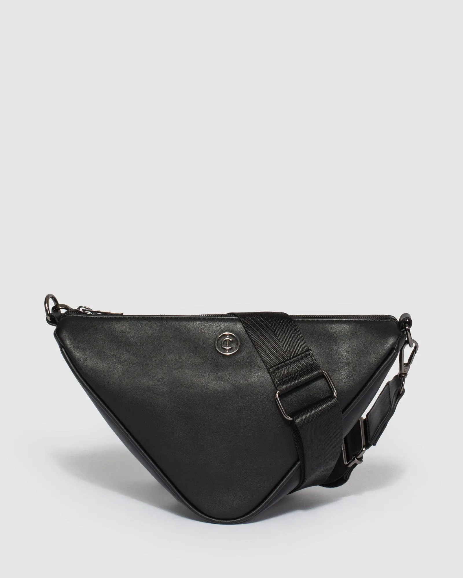 Black Deena Triangle Crossbody Bag