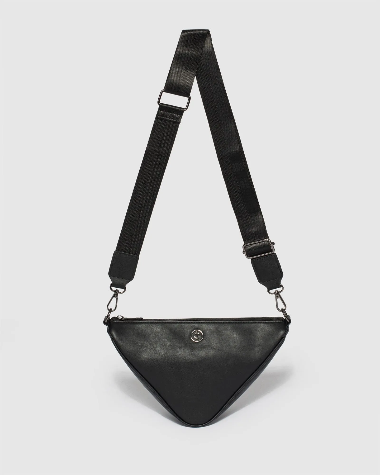 Black Deena Triangle Crossbody Bag