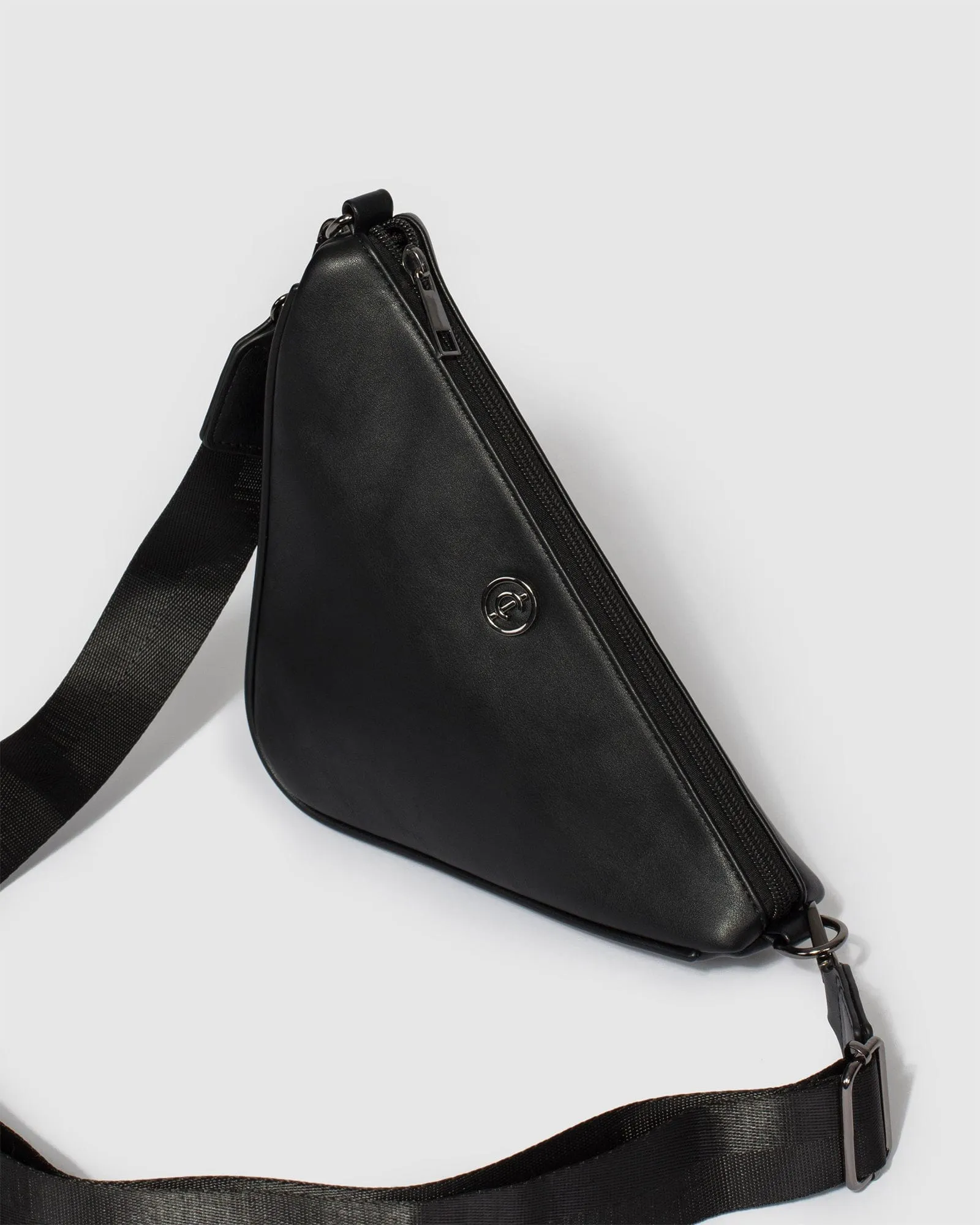 Black Deena Triangle Crossbody Bag