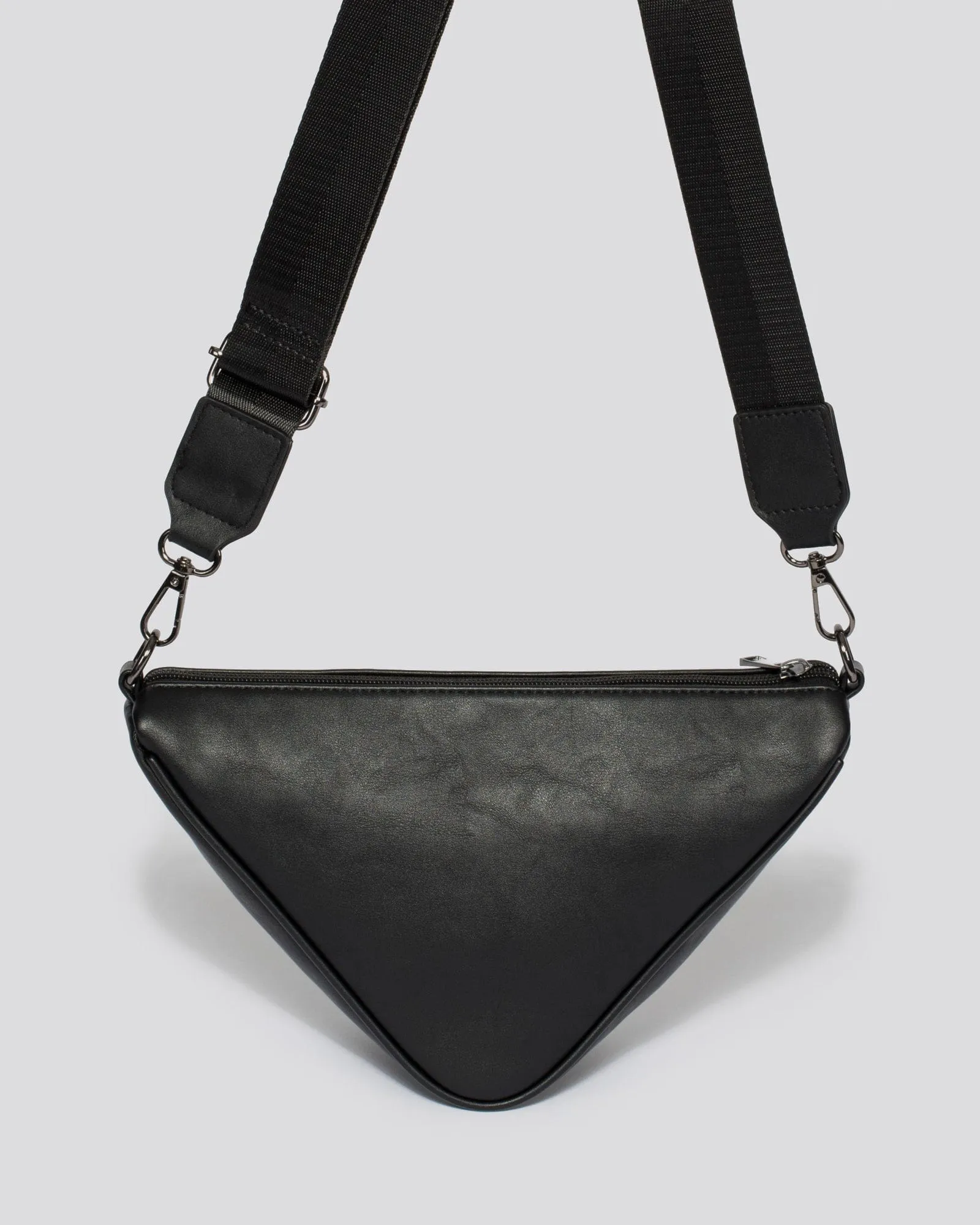 Black Deena Triangle Crossbody Bag