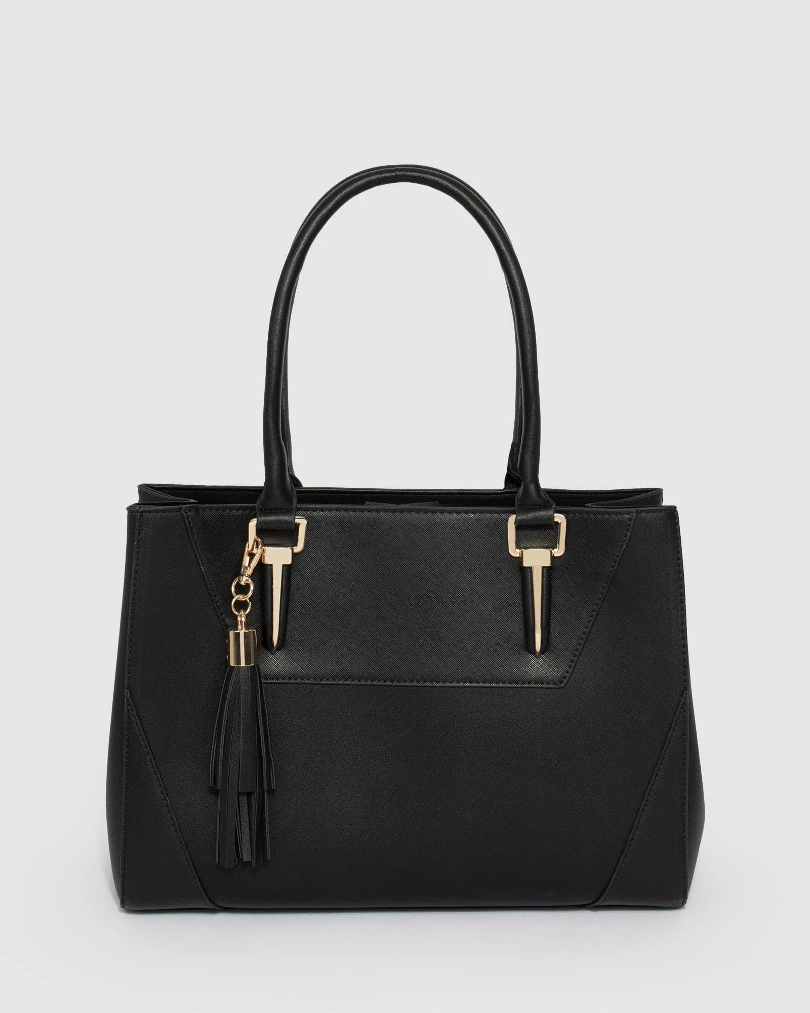 Black Demi Panel Tote Bag