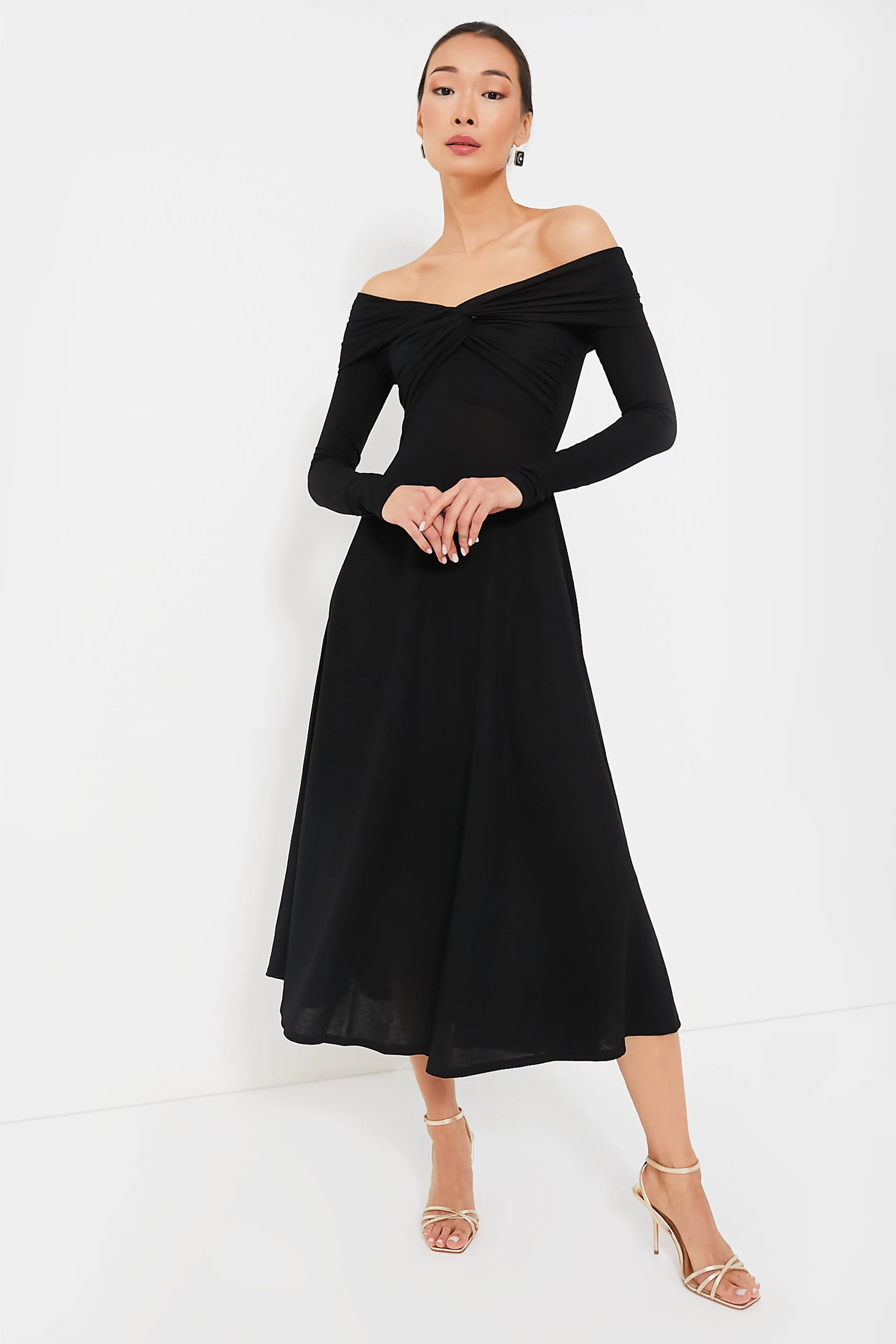 Black Off The Shoulder Maxi Dress