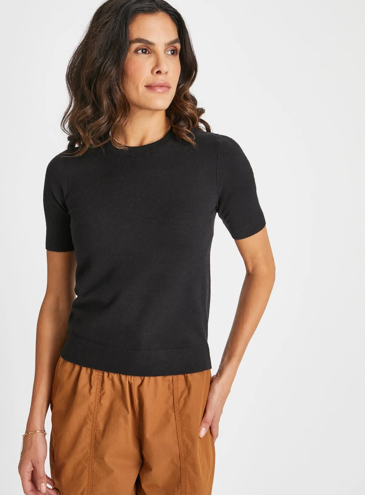 Black Short Sleeve Soft Touch Jumper Size 20 for Women | Shop Tu Jumpers - Tu Clothing