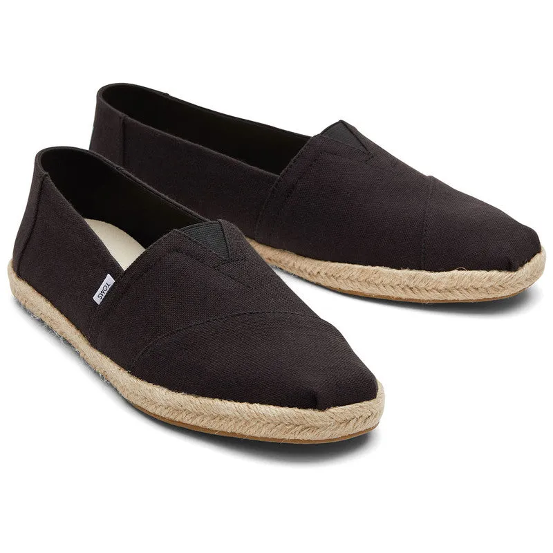 Black Vegan Canvas Espadrilles