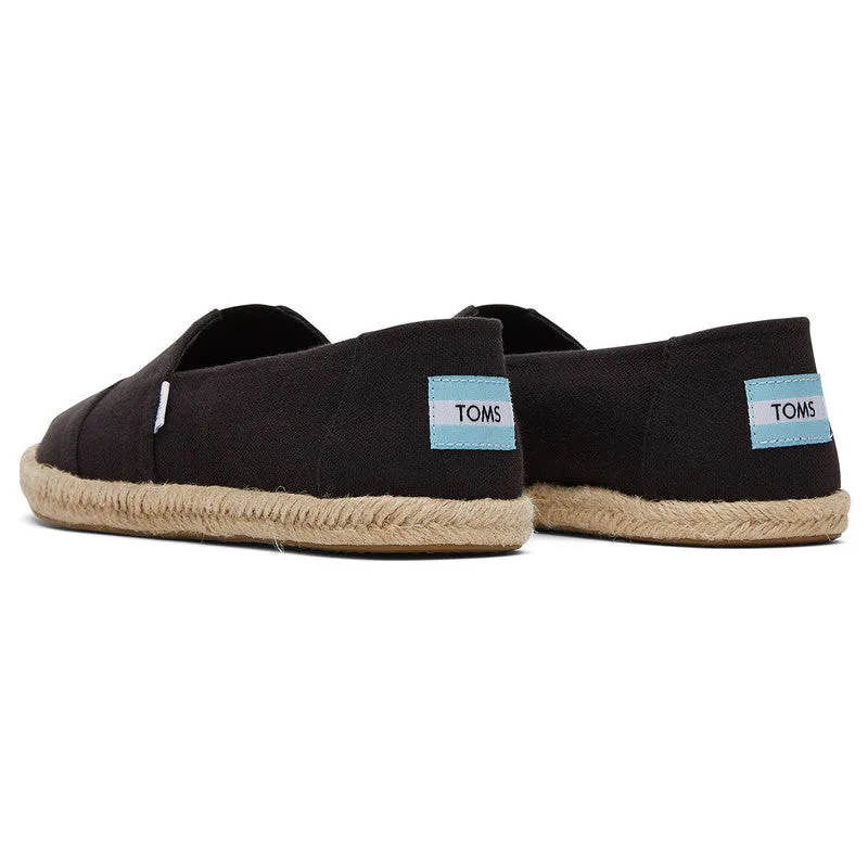 Black Vegan Canvas Espadrilles