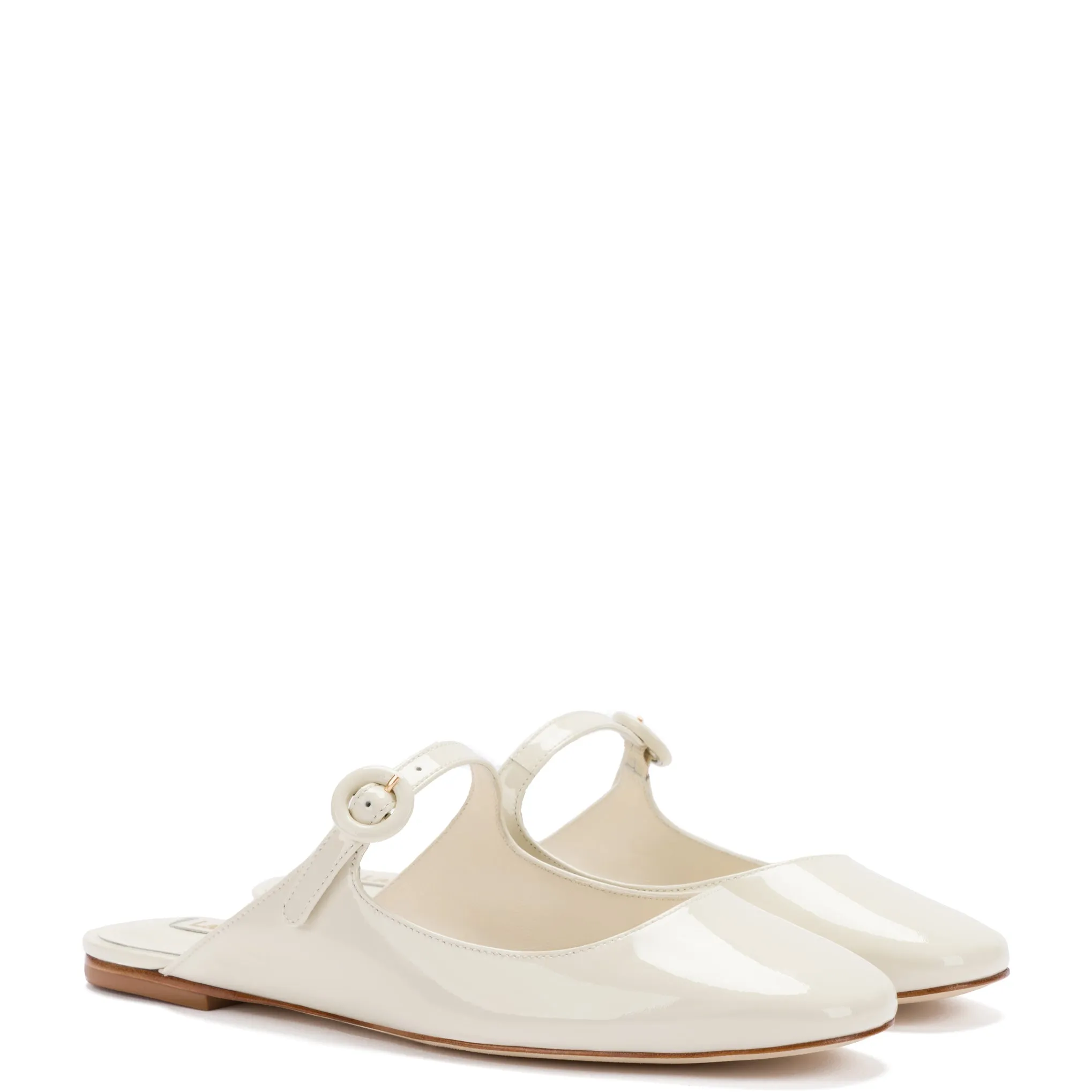 Blair Ivory Patent Leather Mule