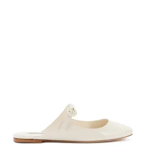 Blair Ivory Patent Leather Mule