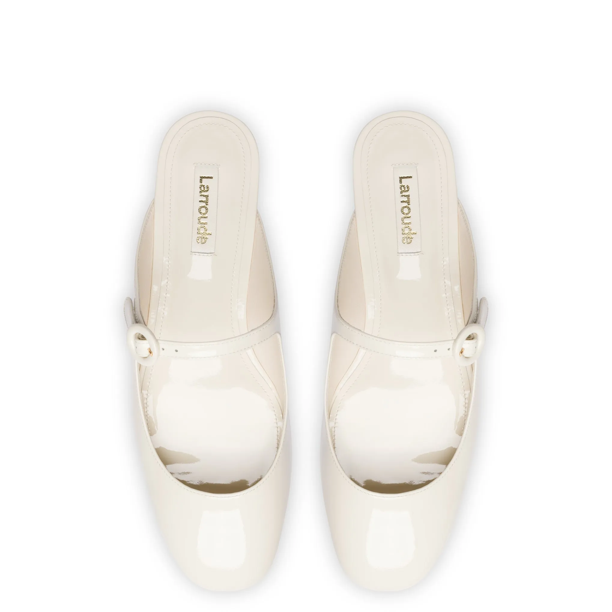 Blair Ivory Patent Leather Mule