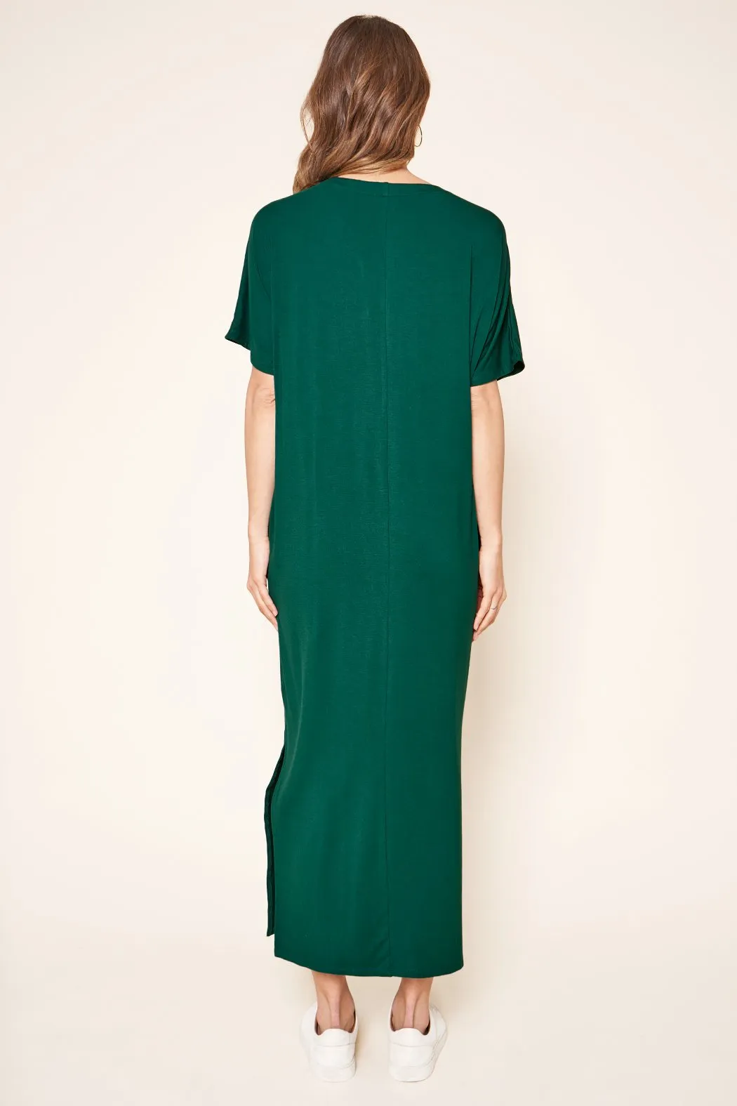 Blanca Jersey Knit Draped Maxi Dress